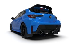 Toyota GR Corolla Mud Flaps - Rally Armor - Light Blue Logo - Black - `23-`25